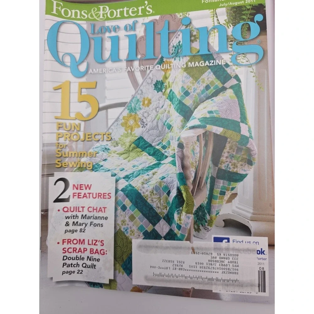 Love of Quilting Magazines Lot of 6 Issues From 2004-2018